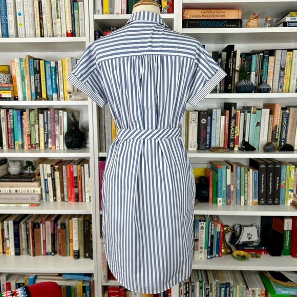 Pendleton Blue and White Striped belted shirt dress - Picture 7 of 8